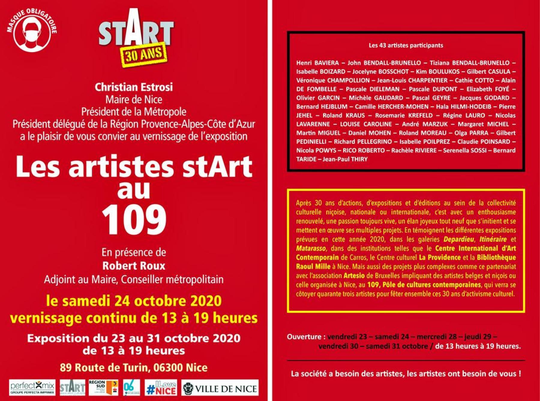 Les artistes stArt au 109 pour les 30 ans de stArt