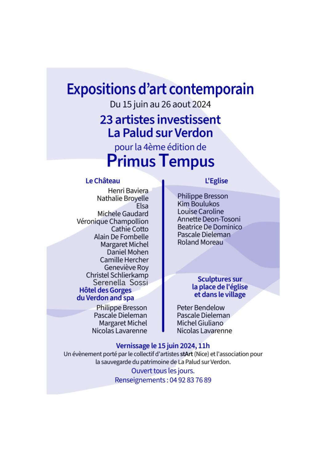 Un Collectif de 24 Artistes de StART , vous invite à la Palud durant tout l'été 2024