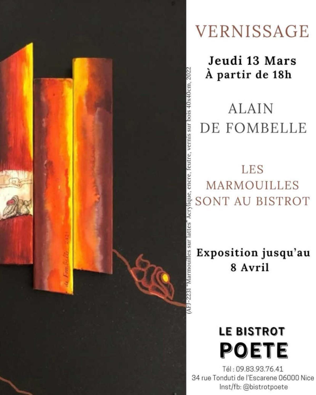 Alain De Fombelle expose au BIRTOT POETE , nice le 13 mars 2025