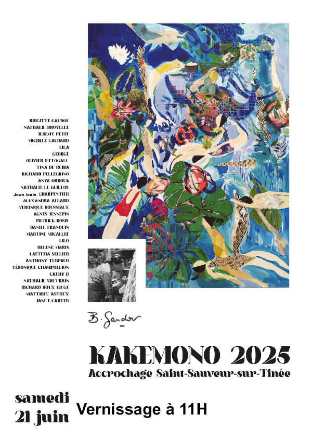 Exposition de kakemonos à St Sauveur sur Tinée le 21 juin 2025 à 11h