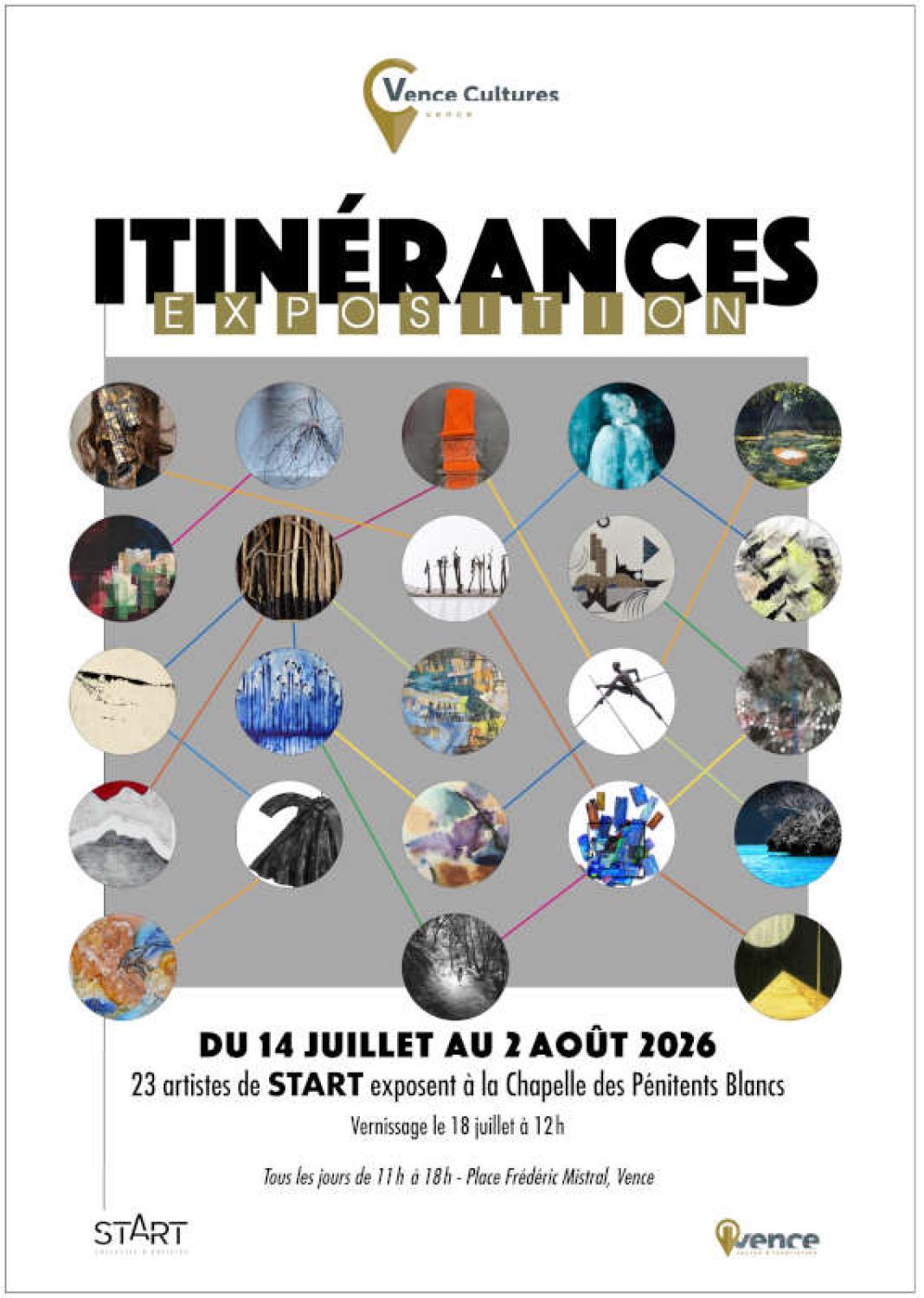 Le collectif START expose 23 artistes a la Chapelle des Penitents Blancs Vence Juillet 2026