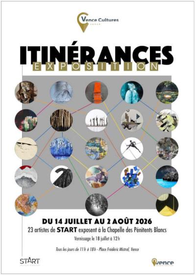 Le collectif START expose 23 artistes a la Chapelle des Penitents Blancs Vence Juillet 2026